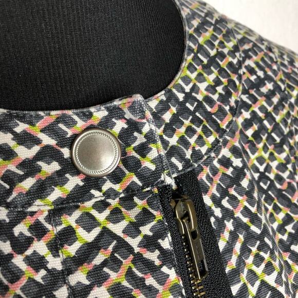 Cabi Cliffside Moto black white mulitcolor zip front blazer jacket Small #5099 - Picture 6 of 16